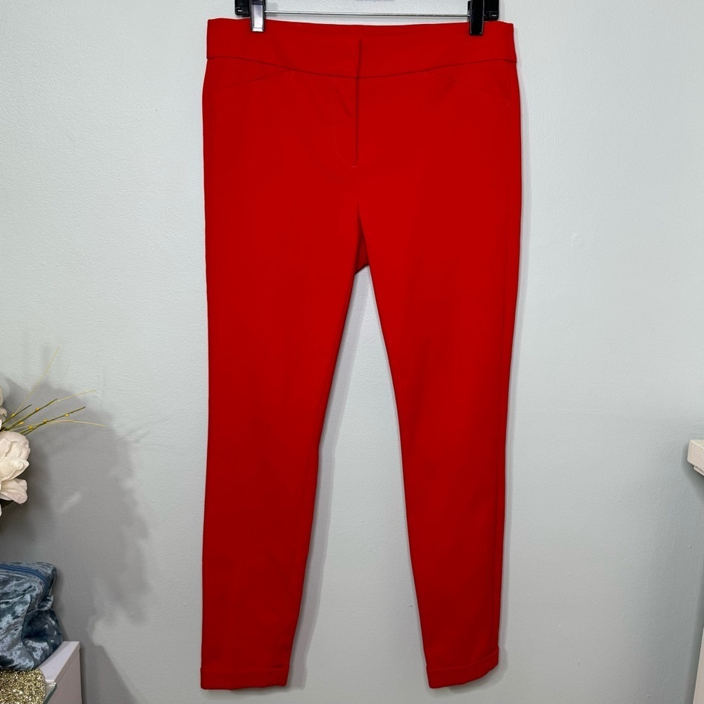 LOFT Marisa Skinny Ankle Pant Red Dress Pants Size 8 - Picture 3 of 10